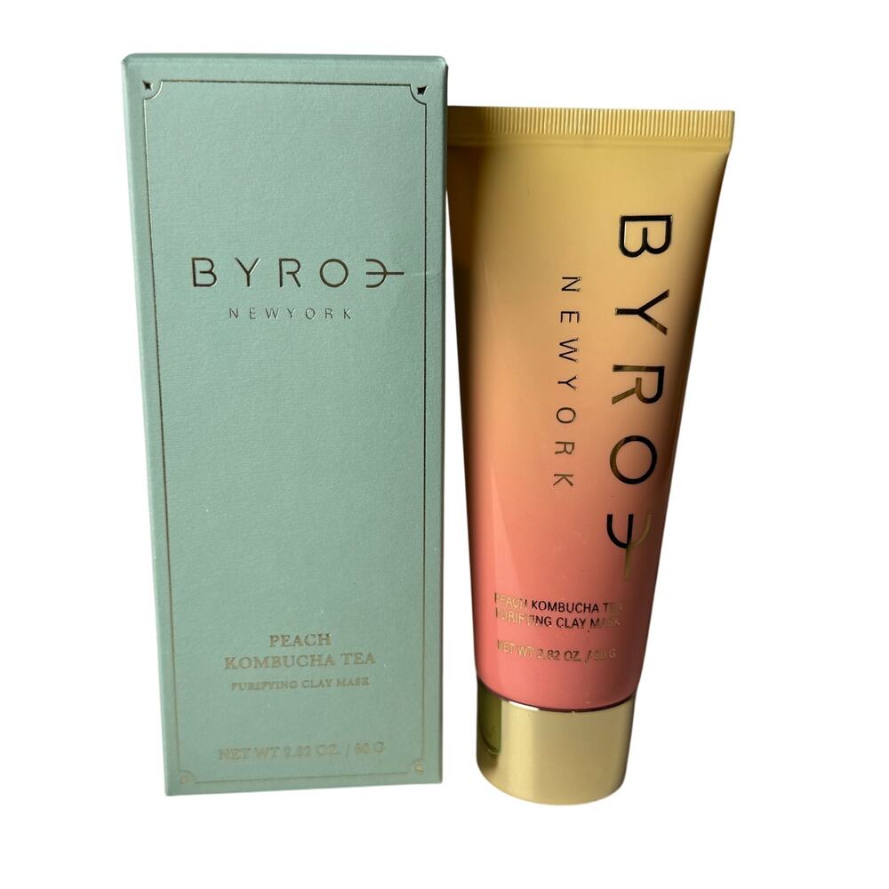 Byroe Peach‎ Kombucha Tea Purifying Clay Mask 2.82 oz New in Box